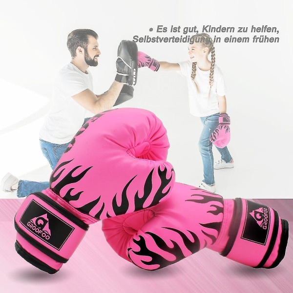 Boxningshandskar "4oz boxningshandskar för ungdomar" (1 par) (rosa) pink