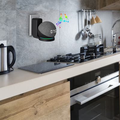 Amazon Echo Dot 4:e 5:e generation smart högtalare fäste ljudfäste väggfäste Black