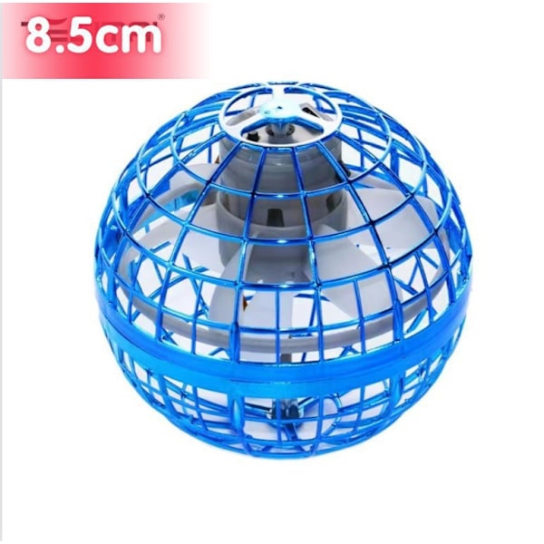 Induksjonsflygende leketøysball med LED-lys, avlastende UFO-roterende flyball, 8,5 cm gyromodell blue