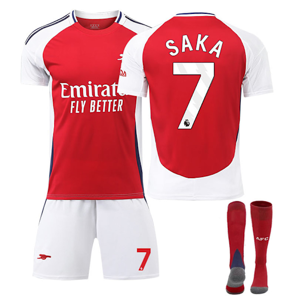 Arsenal Hjemme Fotballdrakt Barnsett med Sokker Nr. 7 Saka 2024-2025 18