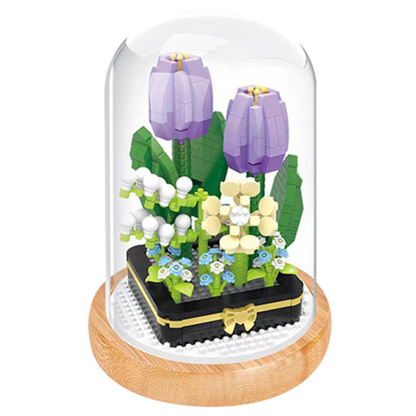 DIY-kimpun kokoonpantavissa olevat rakeelliset rakennuspalikat, kasvitieteellinen lelu tytölle, 100% uusi tulip