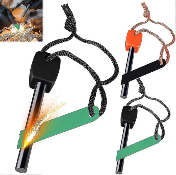 3 X Eldstål för utomhus Eldtändare Eldstål Flinta Överlevnad Magnesium Flinta Flinta Flinta Eldsticka Magnesium Eldstål Handgjord För Camping/vandring