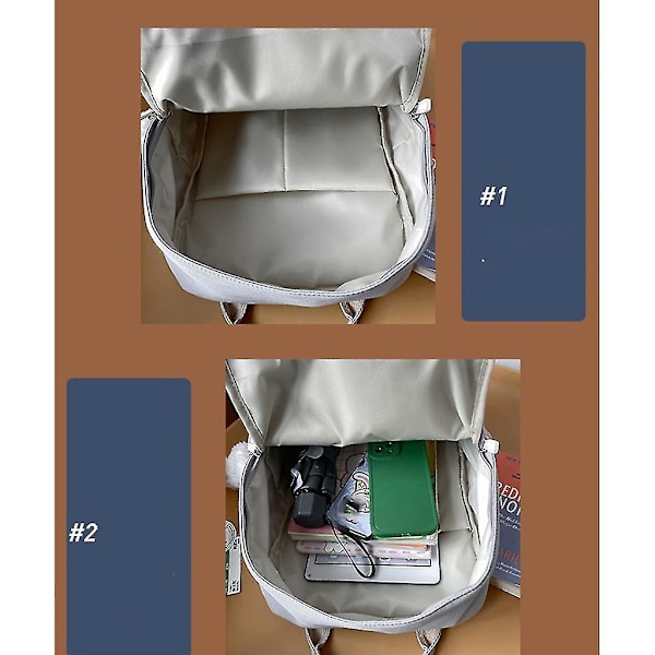 Japansk skolryggsäck casual nylon resväska laptopväska för student Gray