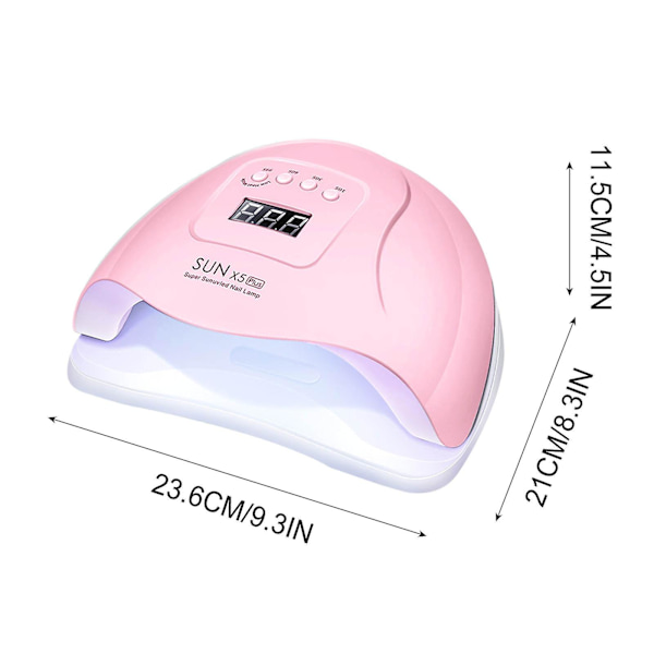 SUN X5Plus 80W UV-geelikynsinauha 80W kynsien kuivaaja LED UV-valo geelilakoille - 4 ajastinta kynsien taidetarvikkeet kovettavat geelivarpaankynnet