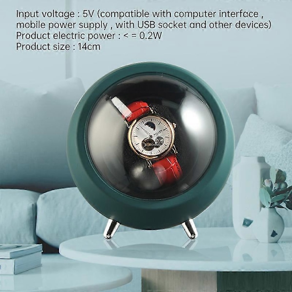 Urverkare för Automatiska Klockor Klocklåda Automatisk Urverkare Använder USB-Kabel /med Batteri-Alternativ Space white