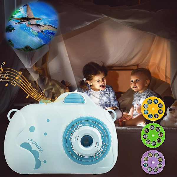 Lommelykt og projektor Dinosaur lommelykt pedagogiske leker - Sea World Slide Lamp Sleep Bedding Story Accompany, Fun 24 Patterns Brainstorming Lear