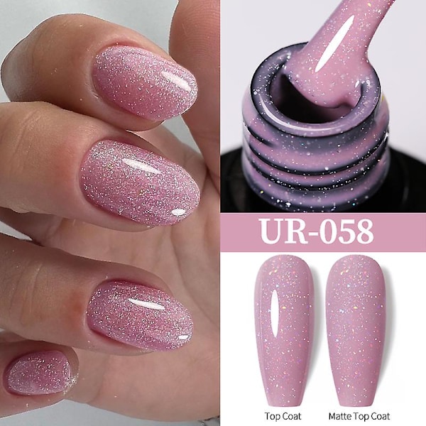 UR SUGAR 15ml forlengelse neglelakk kamuflasje naken rosa semi permanent UV hard gel negler finger forlenge akryl lakk UR-58