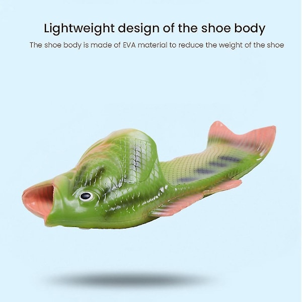 Unisex Simulation 3D Fisk Tøfler Sommer Sjov Mode Flip Flops Til Udendørs 30-31 Gray