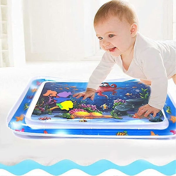 Baby Oppblåsbar Vannmatte, Oppblåsbar Magetid Matte Baby Sansestimulerende Vannmatte For Spedbarn Og