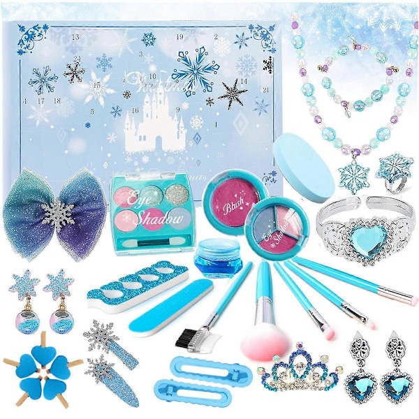 Julekalender med nedtelling - Blindboks - Prinsesse-antrekk - Jentetilbehør - DIY-sett - Lekegave Snow Girl 3