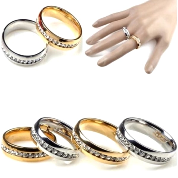 Ringe i rustfrit stål GULD 17