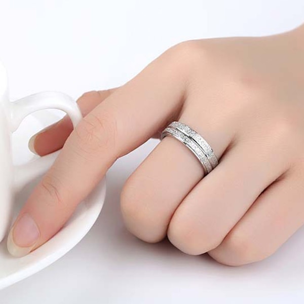 Ring rostfritt stål dubbel rad 16