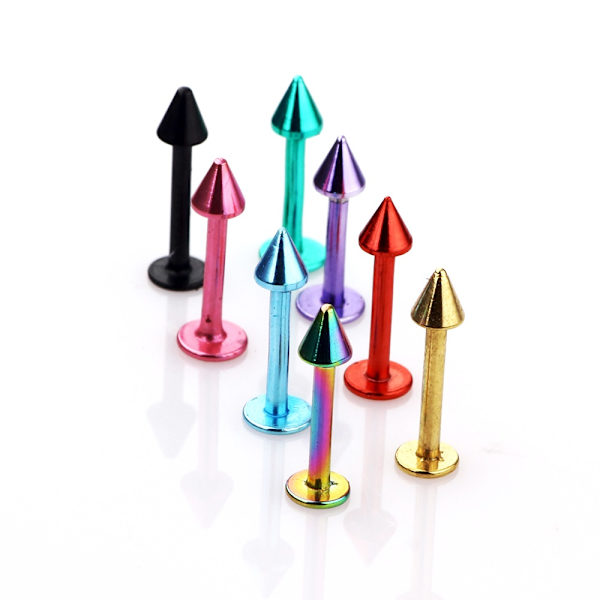 Labret- ja huulilävistys 8 kpl PAKETTI 8st pack mix