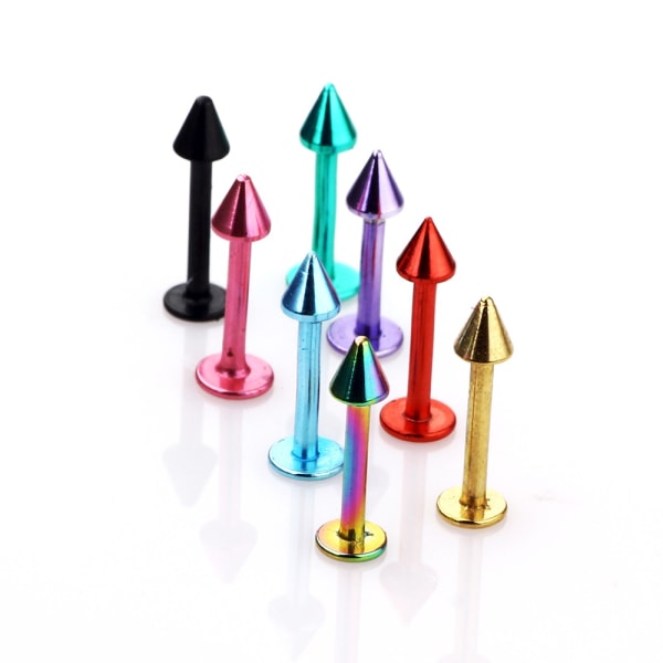 Labret, läpp Piercing smycken 8ST PACK MIX FÄRG 8st pack mix