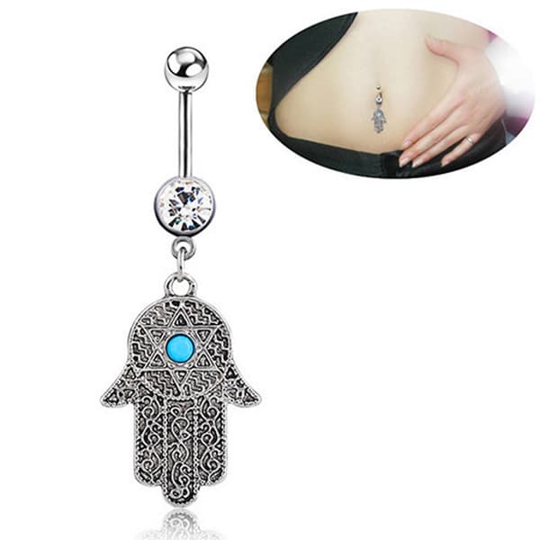 Navlepiercing Hamsa Symbol Fatima Hånd