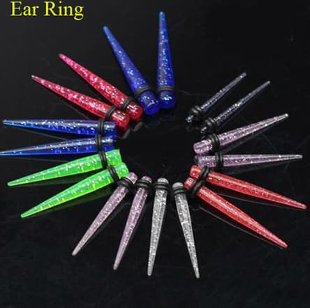Töjsmycken neon Öronpiercing 1 ST Blå 6mm	