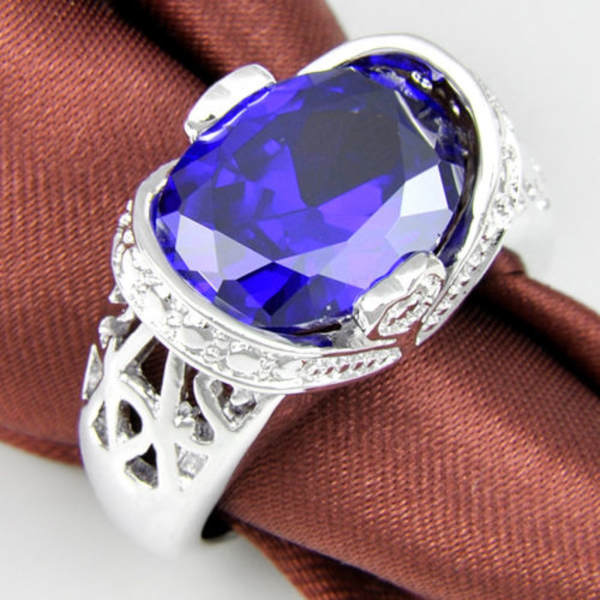 Silver RING AMETIST ÄDELSTEN 16