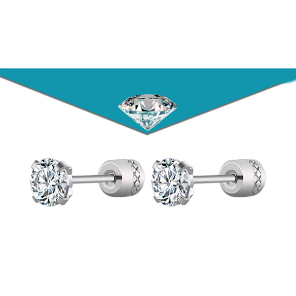 Tragus-korvakoru CZ-kivillä 4 mm
