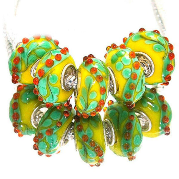 PERLE LAMPWORK passer til europæisk charmearmbånd 1 stk