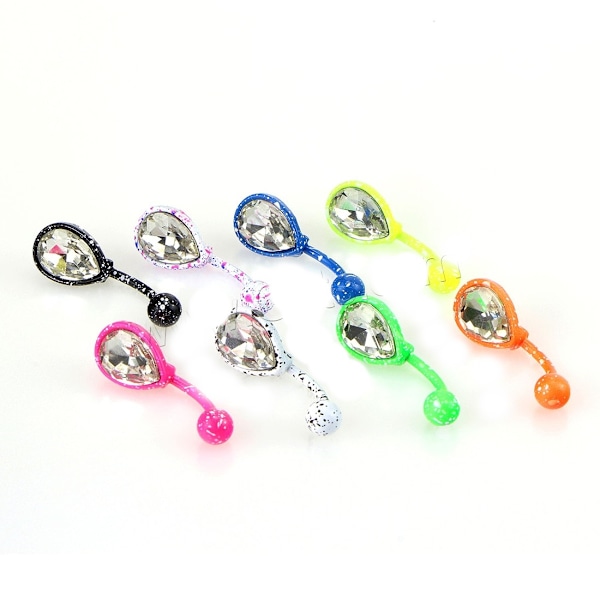 Navle-Belly Button Ring Kropspiercing Smykke sort