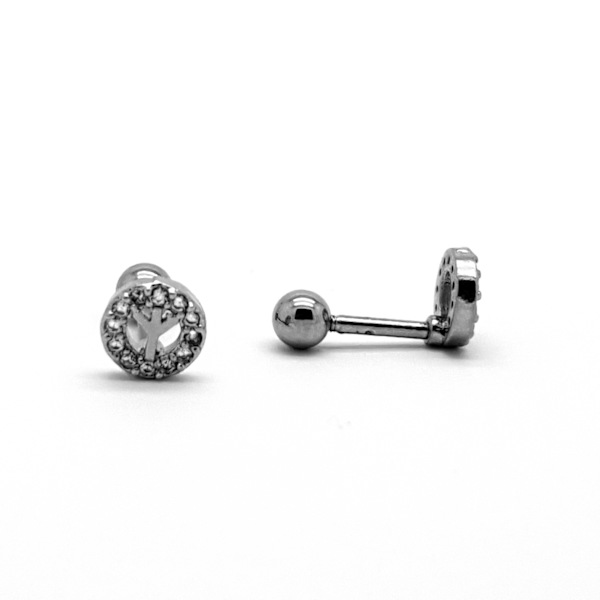 Tragus Piercing Ørestik CZ sølv