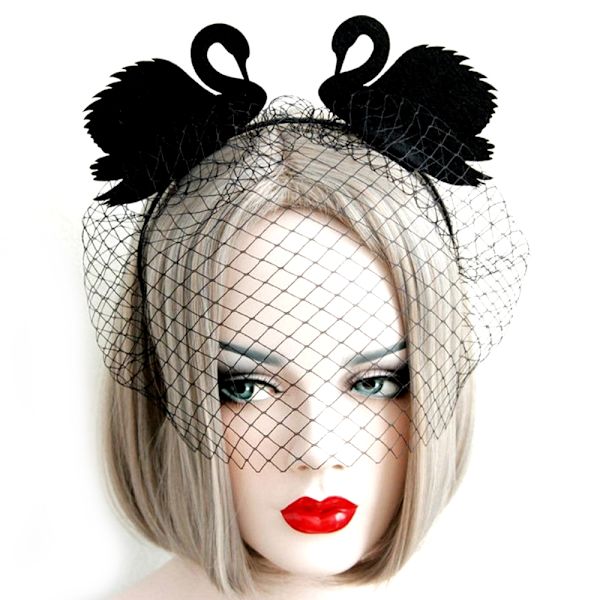 Halloween-hattu hiuspanta Joutsen Verho