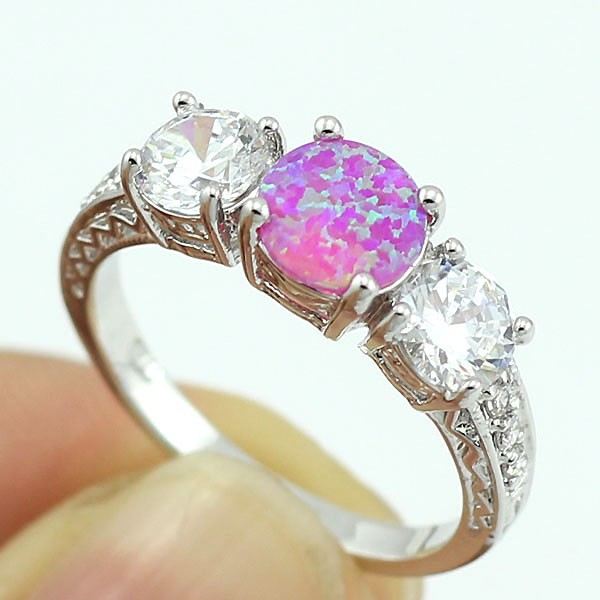 Silversmycken filled ring ROSA Brand Opal 16