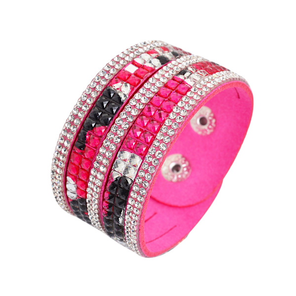 Strass Läderarmband