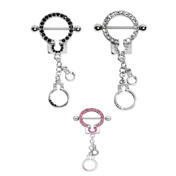 Bröstpiercing Smycken Piercing Handklovar svart