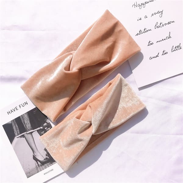 Mamma & baby hårband 2st / Set Sammet GRÖN