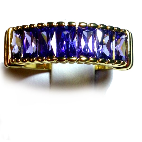 18K Guldfyllda Guld Filled gulddoublé RING  Ametist 17