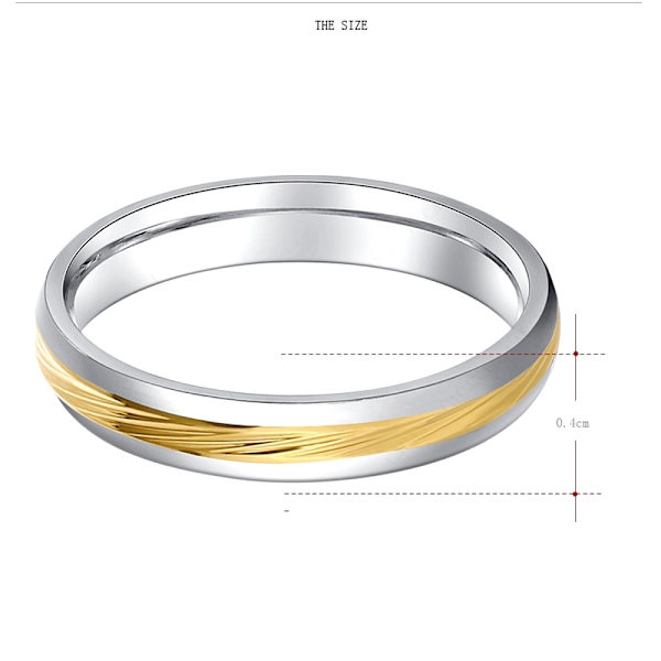 Rostfritt stål ring Förlovningring 19