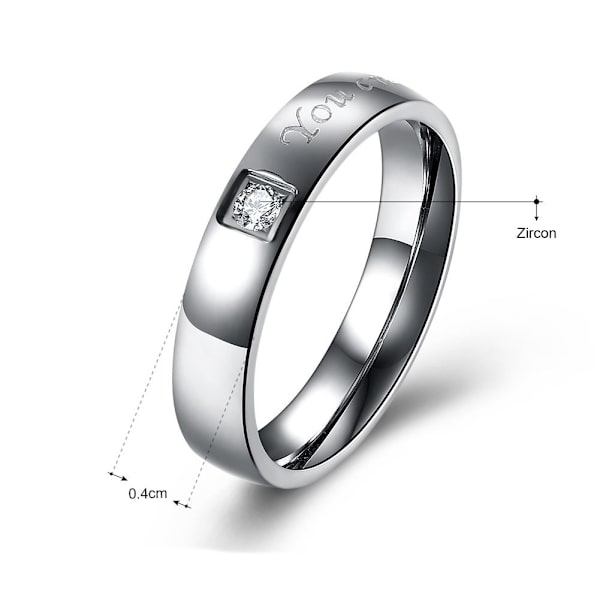 Rostfritt stål ring  CZ 16