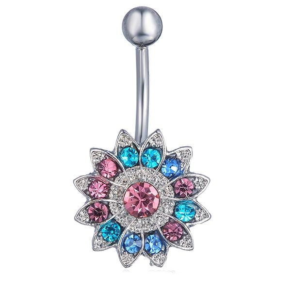 Navle Piercing til Navlen MULTICOLOR