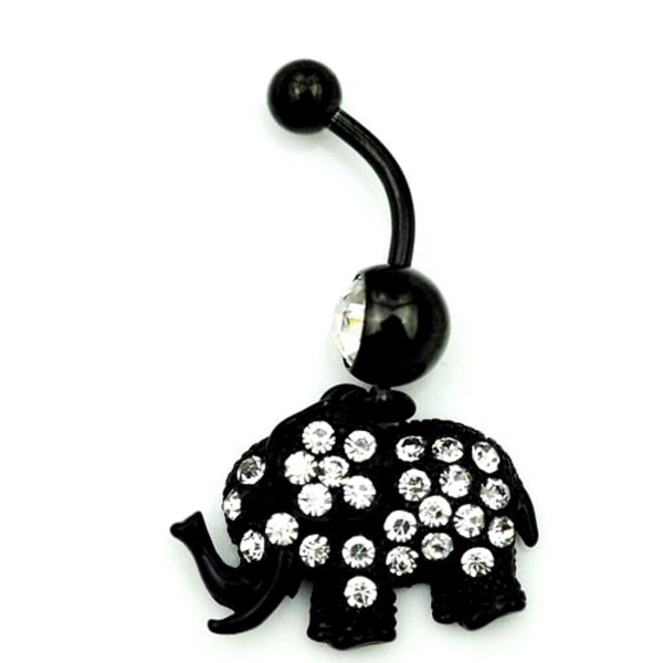 Navelpiercing Elefant svart