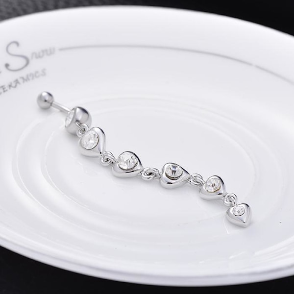 Navle-Belly Button Ring Kropspiercing 316l Stål sølv