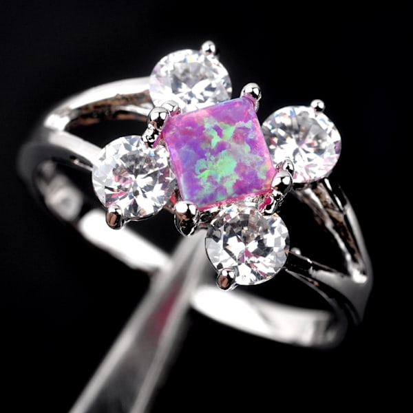 Silversmycken filled ring ROSA Brand Opal 19