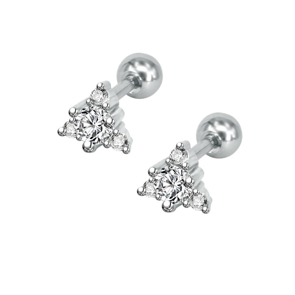 Tragus Piercing Ørestik CZ sølv