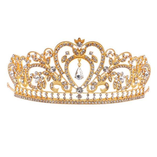 Kristall bröllop hår krona tiara