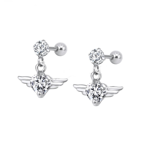 Tragus Piercing Ørestik CZ sølv