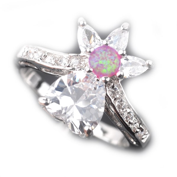 Hopea TÄYTETTY Sormus PINK Fire Opal 16