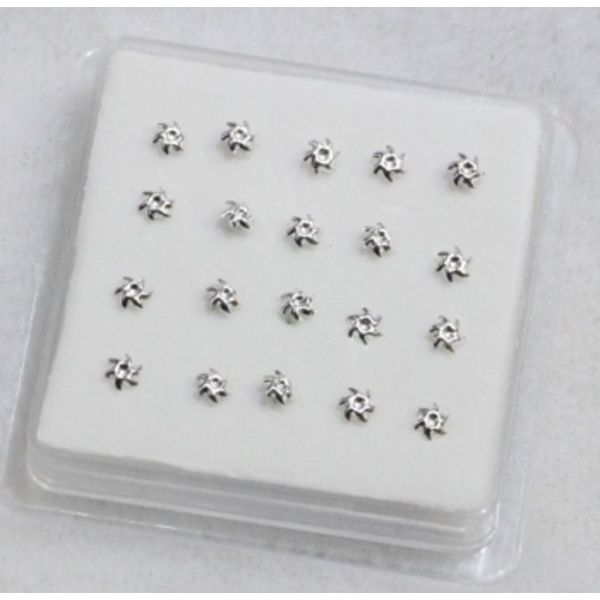 925 Silver PIERCING näsa Stud Geometrisk 1 st