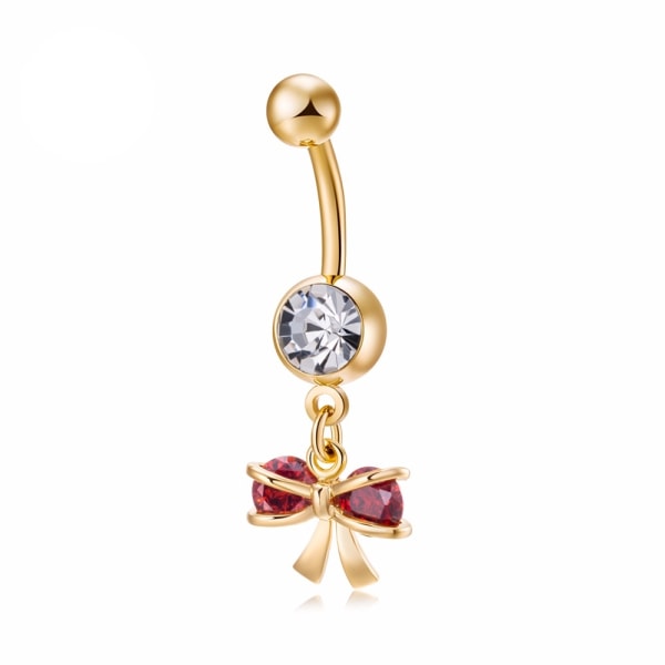 Forgyldt navle navle ring piercing smykker grøn