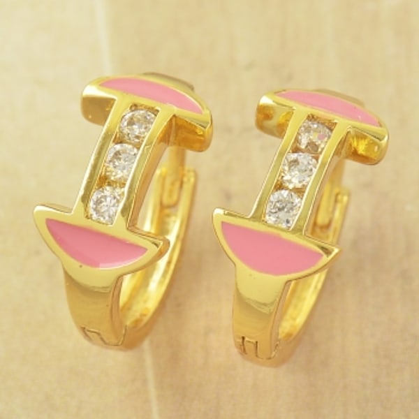 18k Gold Filled Lady Earrings CZ