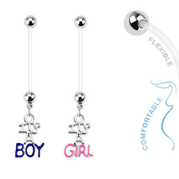 Navle-Belly Button Ring Kropspiercing BLÅ