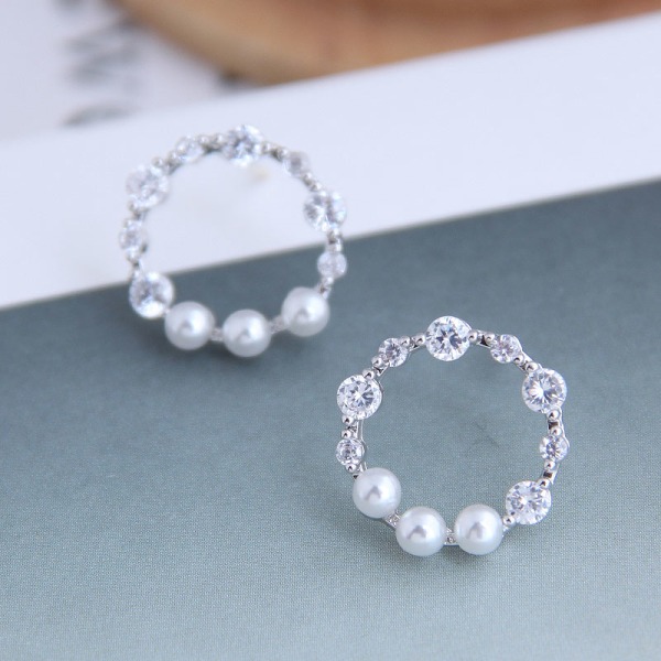Forgyldte Øreringe med Cubic Zirconia sølv