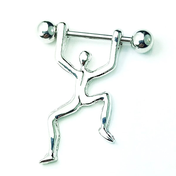 Bröstpiercing Smycken Piercing 1 ST silver
