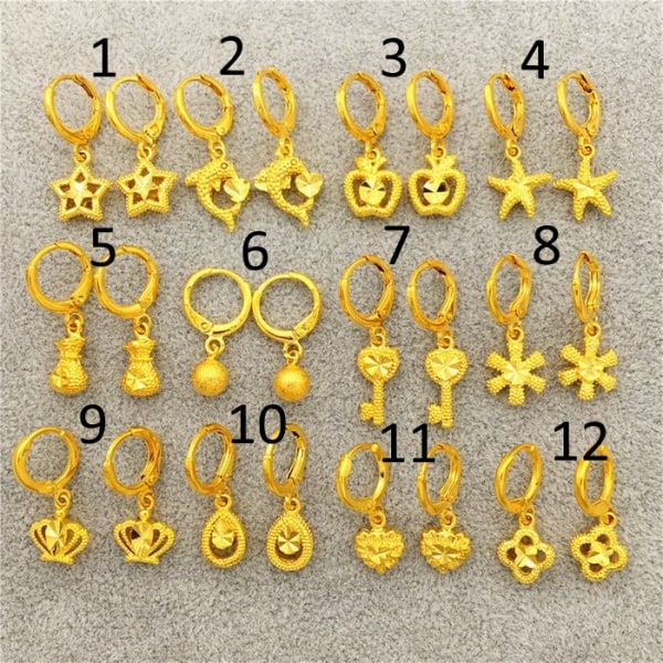 18 karat guldfyldte dame øreringe