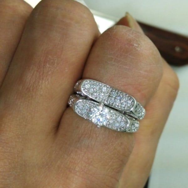 18K Guldfyllda Filled gulddoublé Ring FÖRLOVNING 17