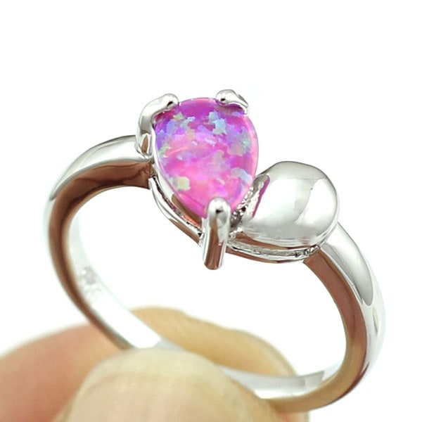 Sølv Fyldt RING PINK Fire Opal 19